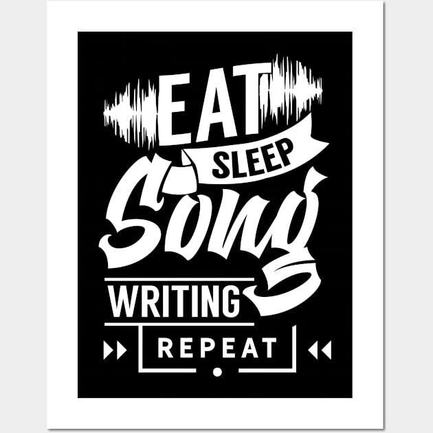 Composing Songwriter Composer Songwriting Singer Wall Art by dr3shirts